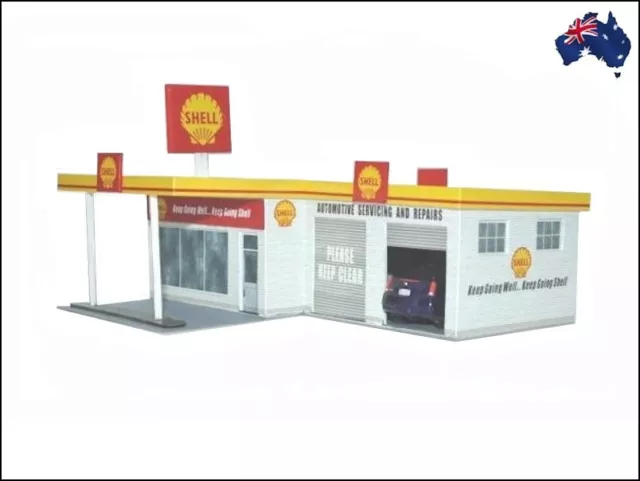 HO Scale Australian 1970s SHELL SERVICE STATION