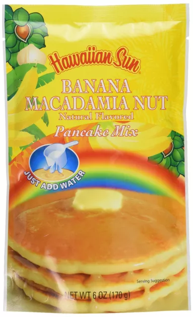 Hawaiian Sun Banana Macadamia Nut Pancake Mix, 6 Oz. Just add Water