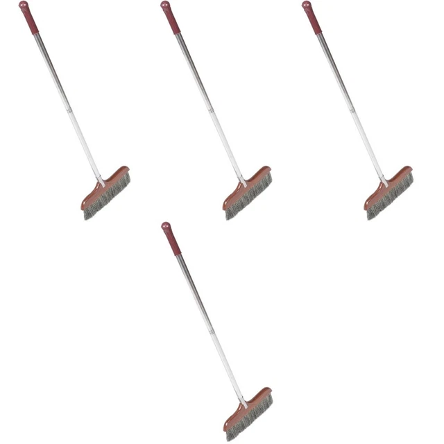 4x escoba de barrido de oficina resistente escoba desmontable escoba de limpieza suave