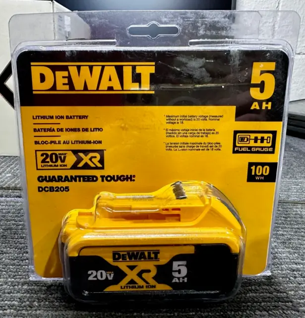 DeWalt 20V Max XR 5 Ah Battery Genuine OEM Model DCB205