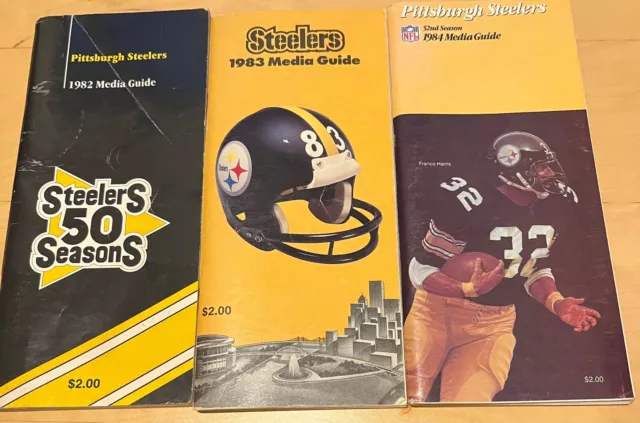 Vintage Steelers Media Guides -50th Season and Franco Harris Cover- EXCELLENT!!
