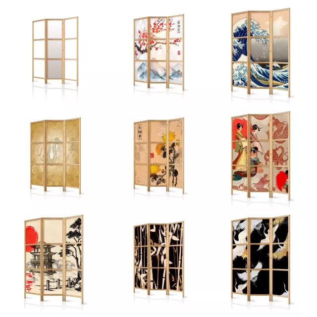 Japanese Folding Screen Room Divider Non-Woven Canvas Art JAPAN p-A-0009-z-b