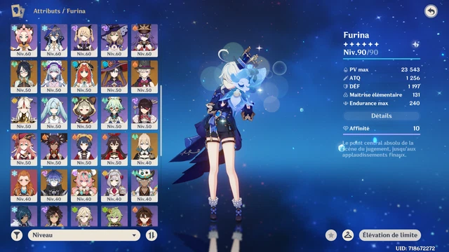 Compte Genshin Impact AR56 (UE) - 18 Persos 5 étoiles, PC, Comme Neuf - Compte Rare