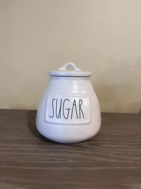 Rae Dunn SUGAR Canister With Lid Large Ivory New