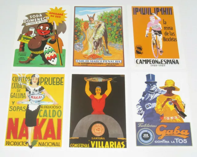 Lot de 6 Carte Postale Reproduction Affiche Publicitaire Ancienne Pub c