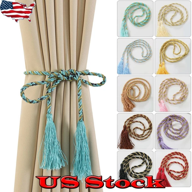 Window Curtain Rope Tie Backs Tiebacks Living Room Bedroom Tassel Ornament US