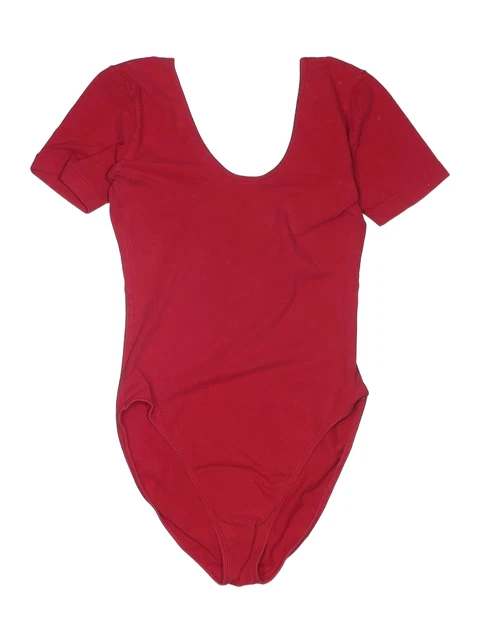 American Apparel Women Red Bodysuit L