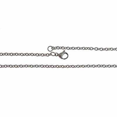 Collares de cadena de cable de acero inoxidable 18,9" - 3 mm - 5 collares - N151