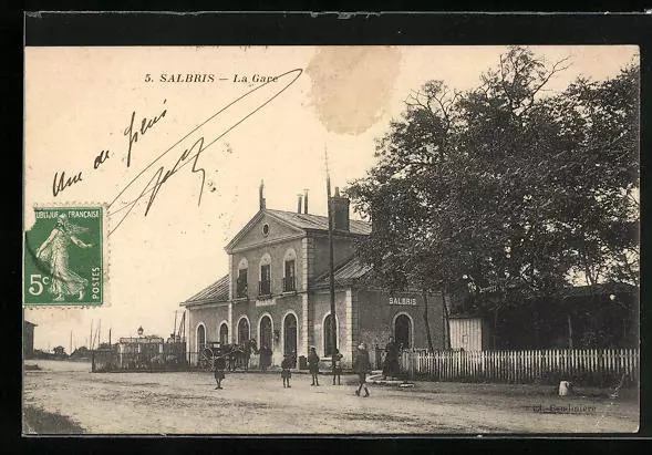 CPA Salbris, La Gare, La Gare 1916