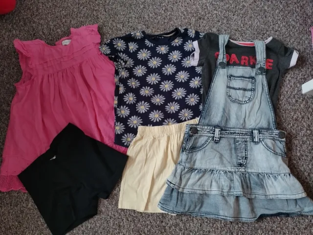 Girls Outfits Bundle Top,Leggings,Pinafore Dress Next,Nutmeg,Denim Co 4-5 years