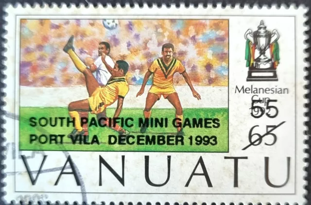 VANUATU 1993 SOUTH PACIFIC MINI GAMES PORT VILA Surcharged Stamp as Per Photos