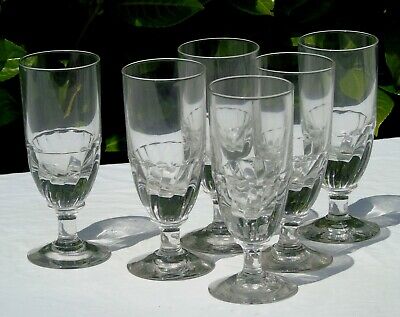 Mazagran en verre soufflé XIXe s Service de 6 verres à absinthe H17,5 