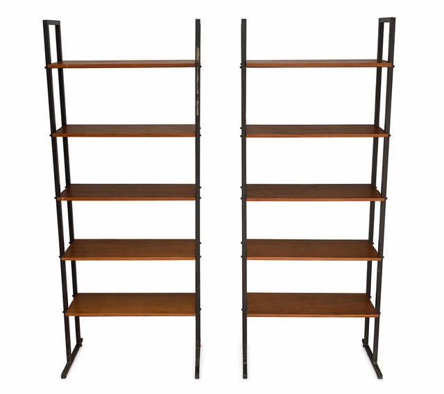 Libreria classica in legno con fianchi a croce - Librerie classiche