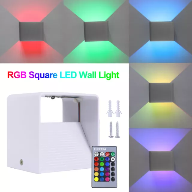 Lampada da parete LED RGB interna lampada da parete corridoio faretto luce lampada da parete + telecomando