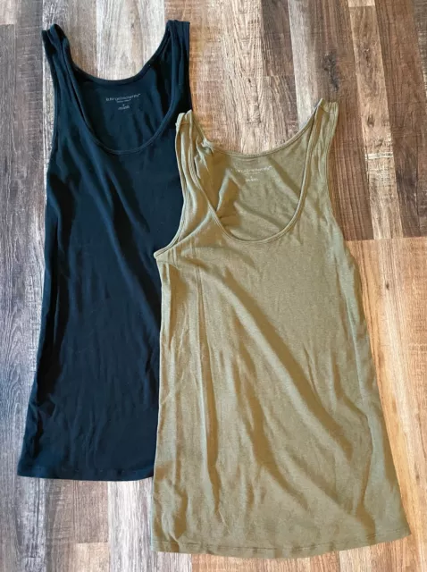 Liz Lange Maternity Tank Tops black & Khaki green- Womens size Small