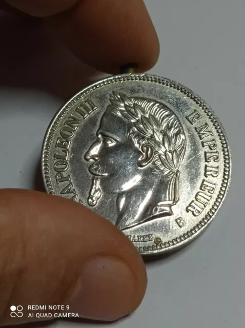 Ancien Petit Briquet En Forme De Pièce " Empereur Napoléon Iii "