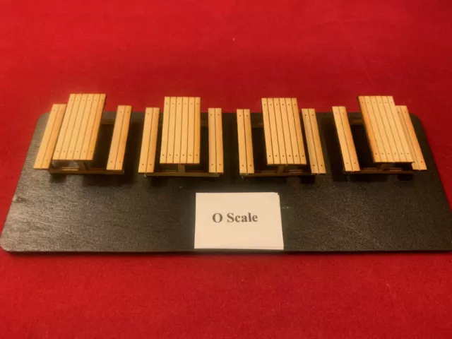 O Scale Laser Cut Picnic Table with simulated fasteners