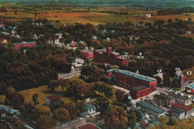 1928 Airplane View Sanitarium and Clinic Clifton Springs N.Y. Postcard 2R4-236