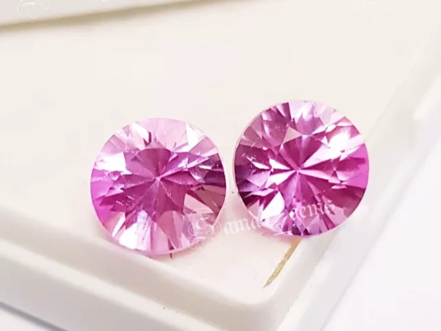 Flawless 3 to 3 Ct 2 PC Pink Morganite Loose Round Gemstone Cut Morganite