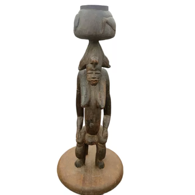 Art Africain Statue Fétiche Sénoufo Imposante Environ 80cm