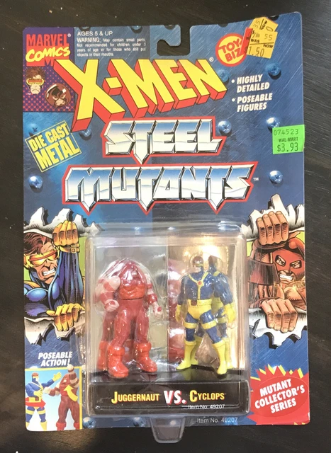 Vintage Toybiz 1994 Marvel X-Men Steel Mutants Juggernaut vs Cyclops New