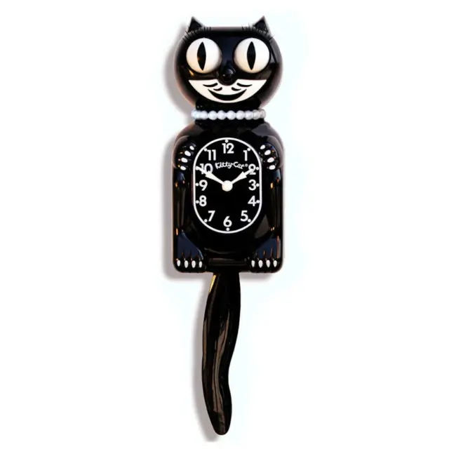 Miss Chat Kitty Horloge (3/4 Taille) 12.75 " Rétro Noir Kit-Cat Klock Sans Pile 2