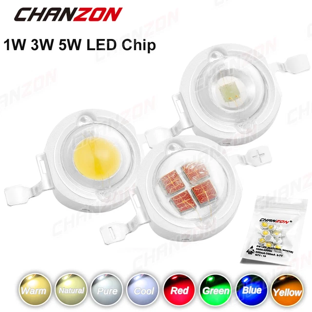 50 LED Haute Puissance RGBW 4W (1W Par Couleur) - Pour Projet Lumière DIY - Neuf Sans Marque