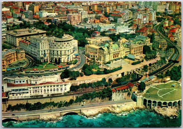 Monte Carlo Monaco Vue Aerienne Du Casino Buildings Highways Postcard