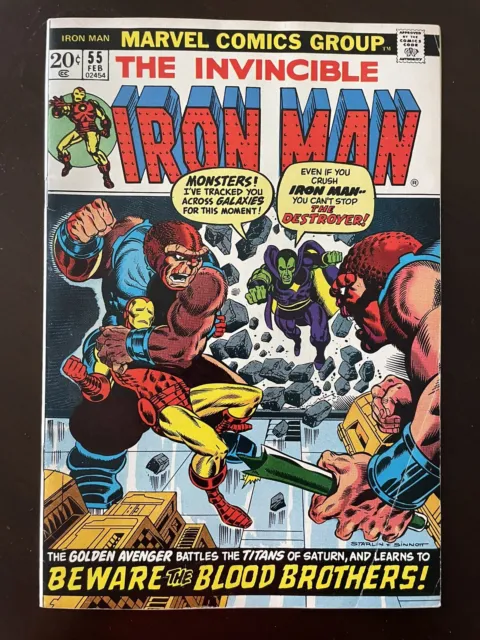 Invincible Iron Man #55 1st appearance of Thanos & Drax -5.0! Key!!!