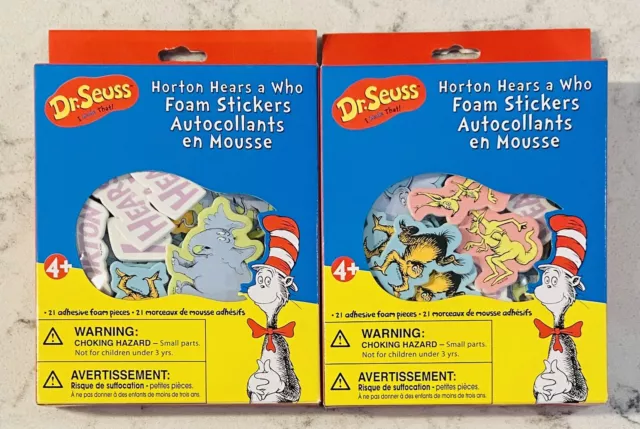 2X Dr. Seuss I Made That Horton Hears A Who 21 Foam Stickers 2X Dr. Seuss I Made That Horton Hears A Who 21 Foam Stickers