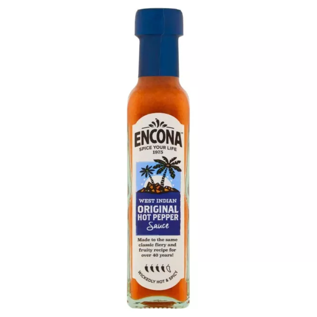 Encona West Indian Hot Pepper Sauce 220ml Pack of 6 Worldwide Delivery