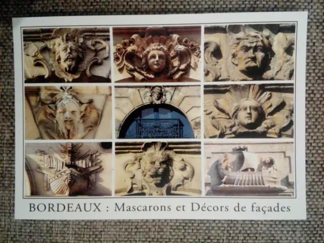 Cpsm Cpm 33 Gironde Bordeaux Masks And Facade Decorations