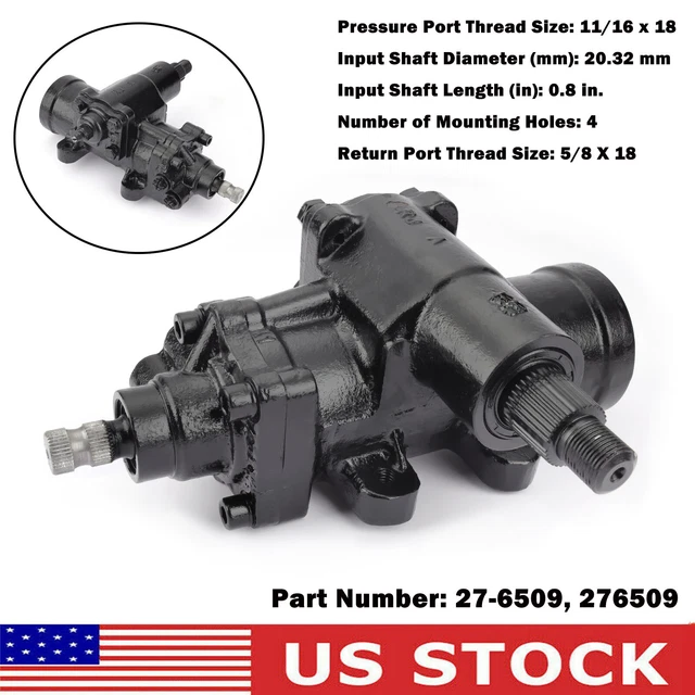 POWER STEERING GEAR Box For Chevy Malibu Chevelle Camaro GMC Sprint