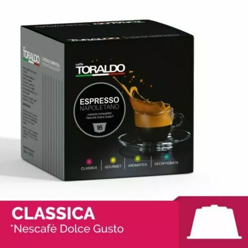 100 Capsule Caffe Toraldo Miscela Classica Compatibili Dolce Gusto