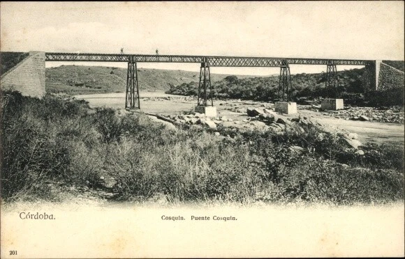 Ak Córdoba Argentinien, Blick auf die Cosquin Brücke - 4096018