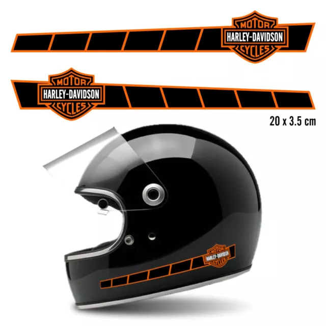 2 pegatinas adhesivas Harley Davidson para casco tanque depósito