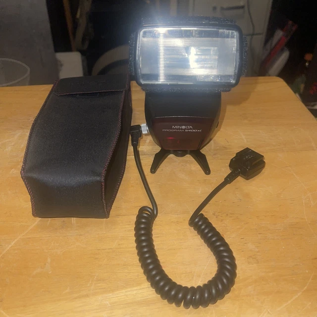 Minolta Program  5400Xi Black Shoe Mount Program Camera Flash for Konica Minolta
