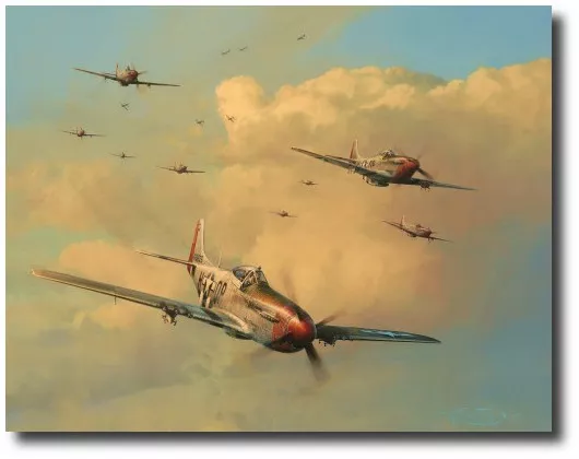 Eagles on the Rampage by Robert Taylor - P-51 Mustang - Signed by (Ten) Aces!!