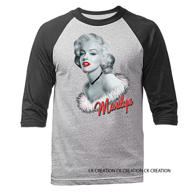 Monroe  3/4 Sleeve Graphic  Raglan 3/4 Sleeve Baseball T-shirt Tee
