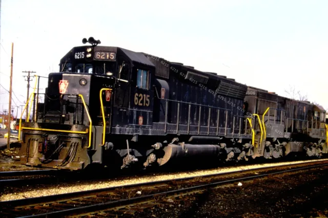 Pennsylvania Rr 6215 Locomotive Dupe Ektachrome Slide   ➖ Prr Train At Ashtabula