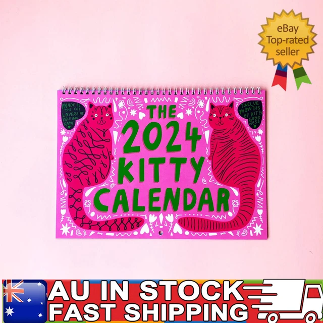 2024 KITTY CALENDAR ,2024 Monthly Daily Calendar 2024 Home Office