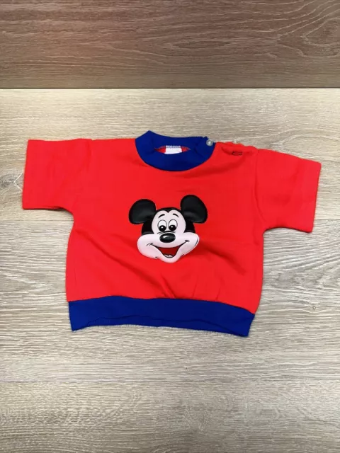 MICKEY MOUSE Vtg 80s ShirTees Sweatshirt Crew Neck Sweater DISNEY CASUALS Size 2