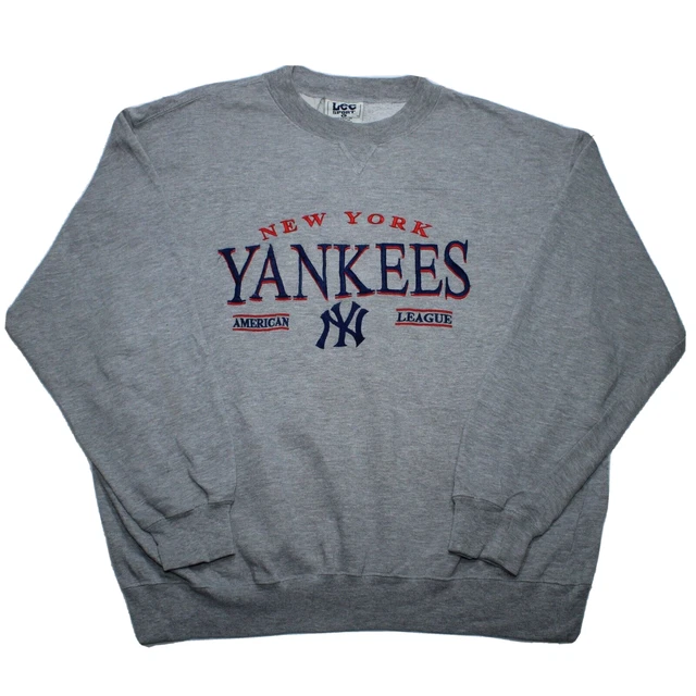 Vintage Lee Sport Sweatshirt New York Yankees Embroidered Baseball Jumper Large