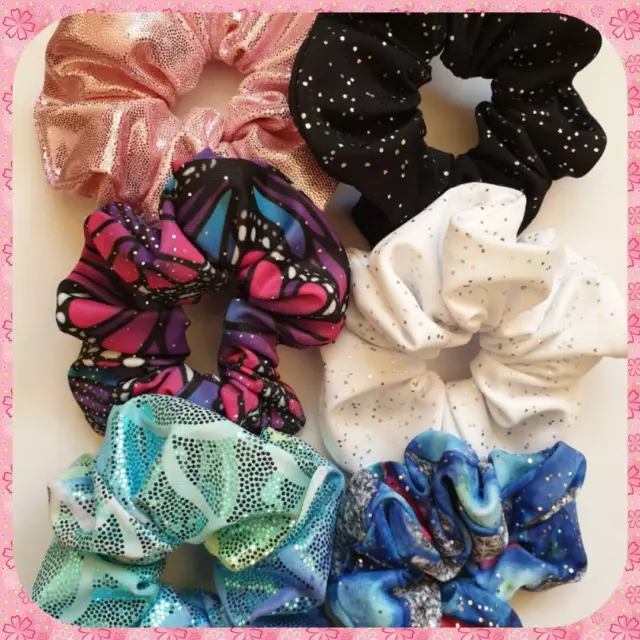 Handmade Scrunchies in gorgeous fabrics - Metallics