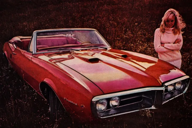 1967 Pontiac Firebird 400 Convertible Ad Vintage Magazine Advertisement 67 Red