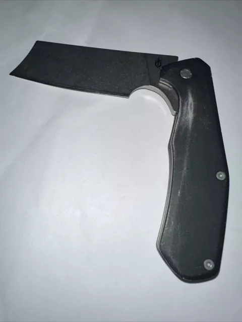 GERBER ASADA POCKET Knife Cleaver Framelock Aluminum Handle Flipper $24 ...