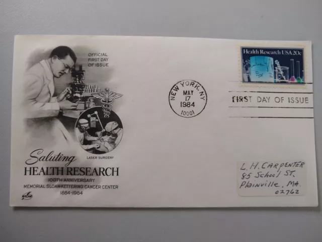 Letter Cover - Saluting Health Research - Memorial Sloan-Kettering Cancer Center