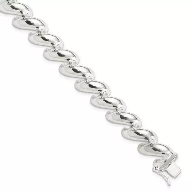 Sterling Silver 12mm San Marco Bracelet 8"