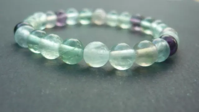 Bracelet de perles Fluorite en pierre Naturelle, Sur mesure pour Homme ou Femme