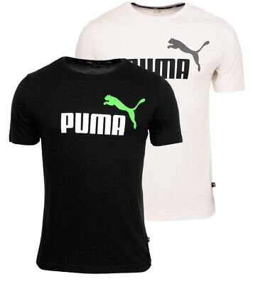PUMA T-Shirt Ess + 2 col Logo Tee Fitness Sport Allenamento